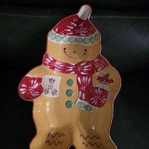 Temp-tations  Gingerbread Man Figural Platter